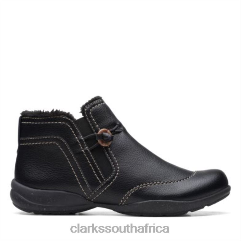 Black Leather Clarks Rosevilleaster 840404152 Unisex Clarks Black Leather