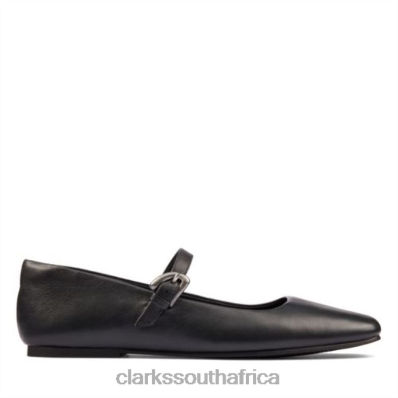 Black Leather Pure Tbar Clarks 840404340 Unisex Clarks Black Leather