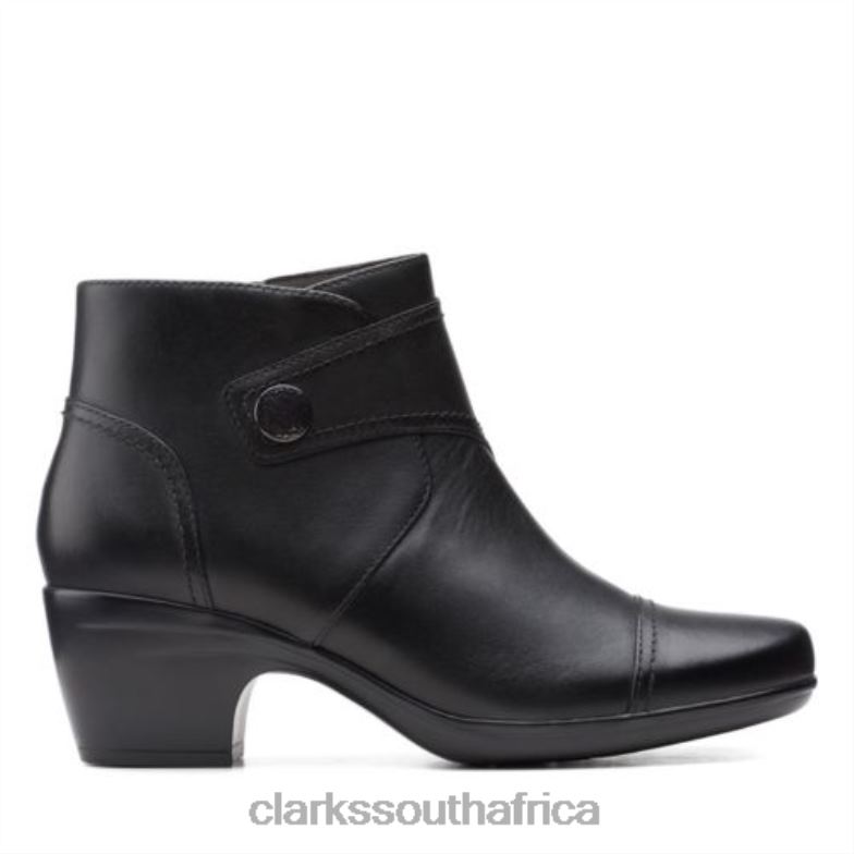 Clarks Emily Calle Black Leather 840404122 Unisex Clarks Black Leather