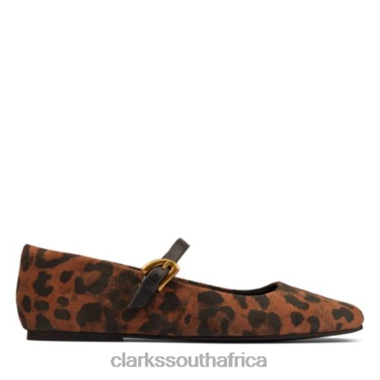 Clarks Leopard Suede Pure Tbar 840404337 Unisex Clarks Leopard Suede