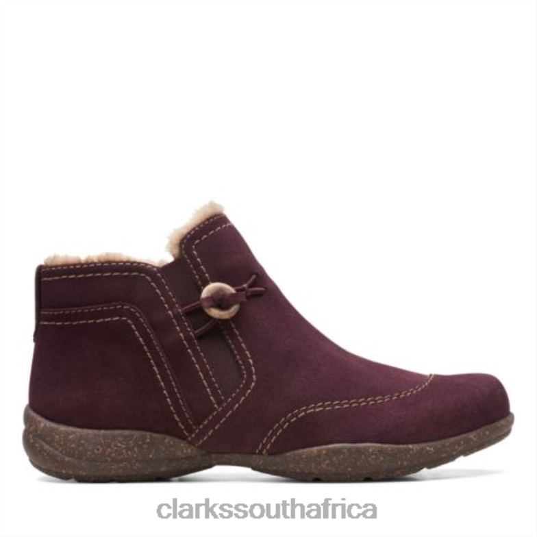 Clarks Rosevilleaster Burgundy Suede 840404154 Unisex Clarks Burgundy Suede