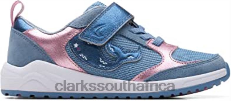 Aquatic Flex Kid Leather Trainers Lue Clarks 840401700 Kids Clarks