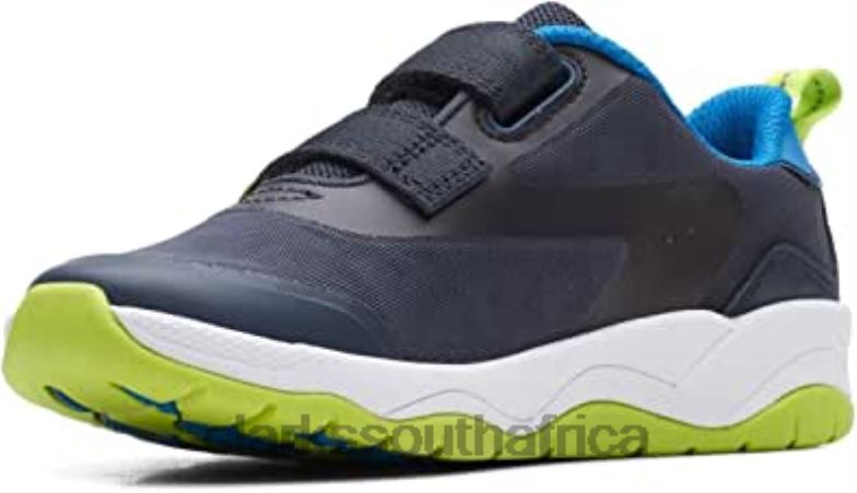 Clarks Lowder Race Kid Textile Trainers Blue 84040640 Kids Clarks