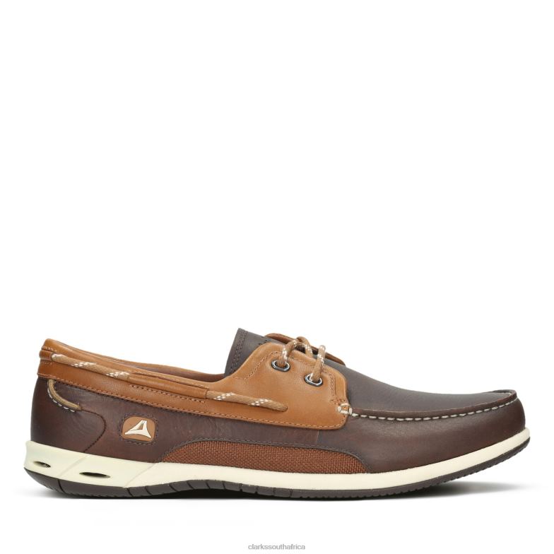 Clarks Brown Leather Orson Harbour 840403761 Men Clarks Brown Leather