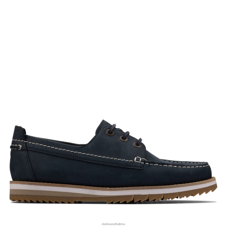 Clarks Navy Nubuck Durston Lace 840403753 Men Clarks Navy Nubuck