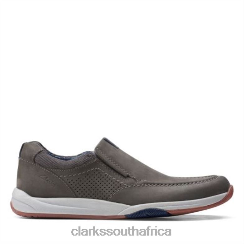 Grey Nubuck Clarks Langton Step 840404392 Men Clarks Grey Nubuck