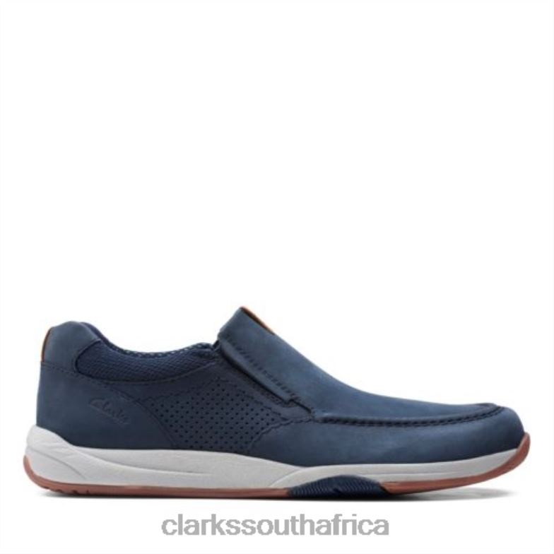 Langton Step Clarks Navy Nubuck 840404391 Men Clarks Navy Nubuck