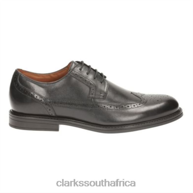 Black Leather Clarks Beckfield Limit 840404464 Men Clarks Black Leather