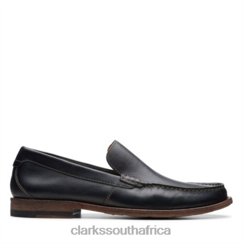 Black Leather Clarks Pace Barnes 840404507 Men Clarks Black Leather