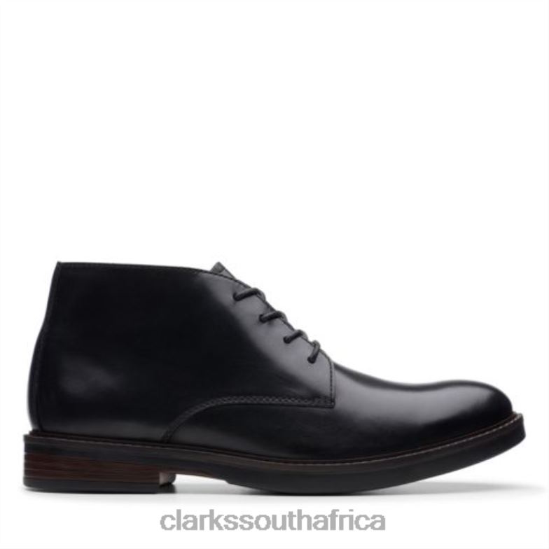 Black Leather Paulson Mid Clarks 840404540 Men Clarks Black Leather