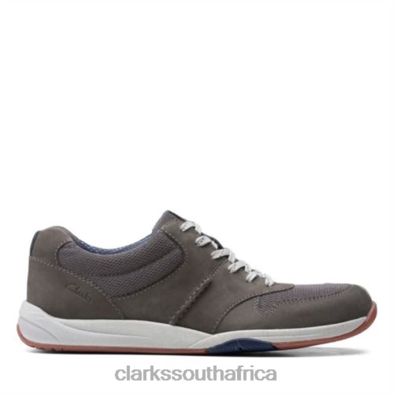 Langton Race Grey Nubuck Clarks 840404438 Men Clarks Grey Nubuck