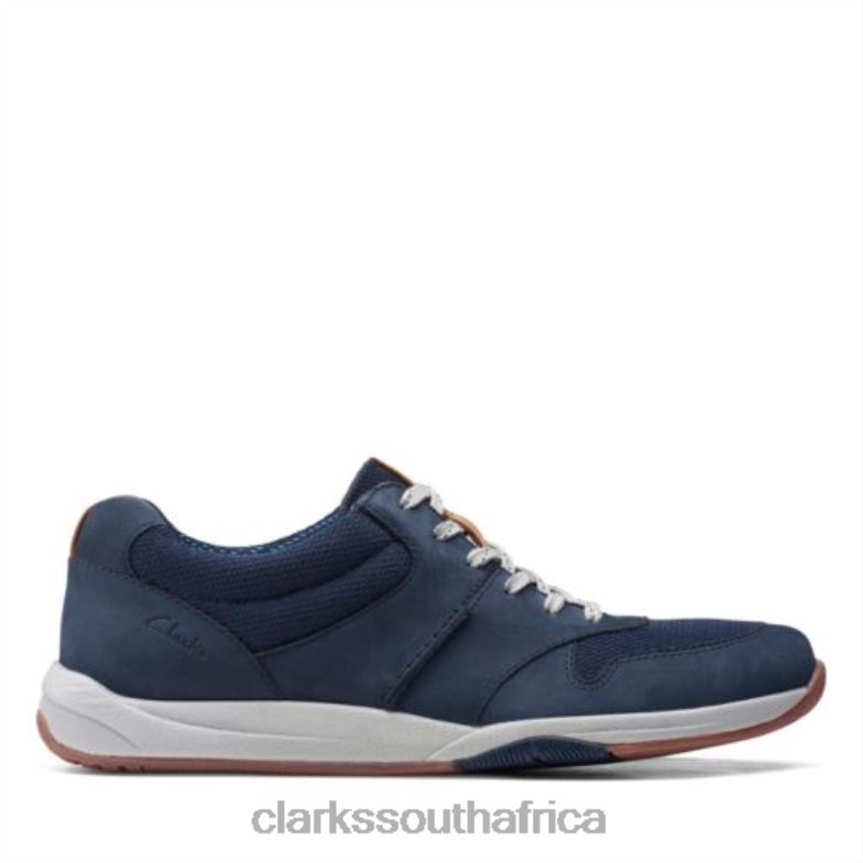 Navy Nubuck Clarks Langton Race 840404424 Men Clarks Navy Nubuck