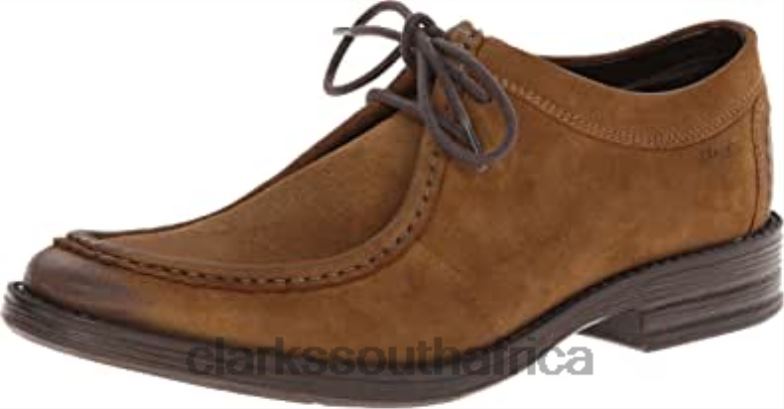 Tan Leather Clarks Mens Delsrise 840402608 Men Clarks Tan Leather