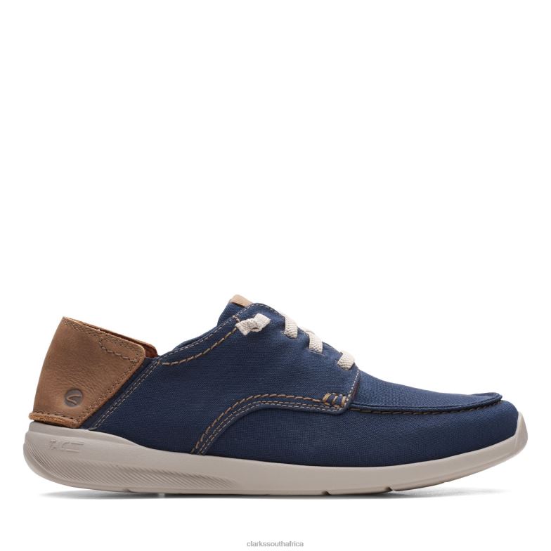 Navy Textile Clarks Gorwlace 840403728 Men Clarks Navy Textile