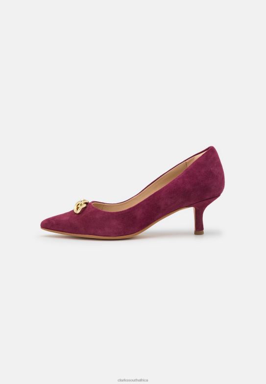 Clarks Merlot Violet Classic Heels 840406961 Unisex Clarks Merlot