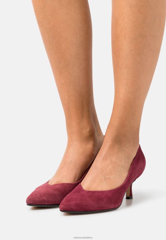 Clarks Wine Court Classic Heels 840406969 Unisex Clarks Wine