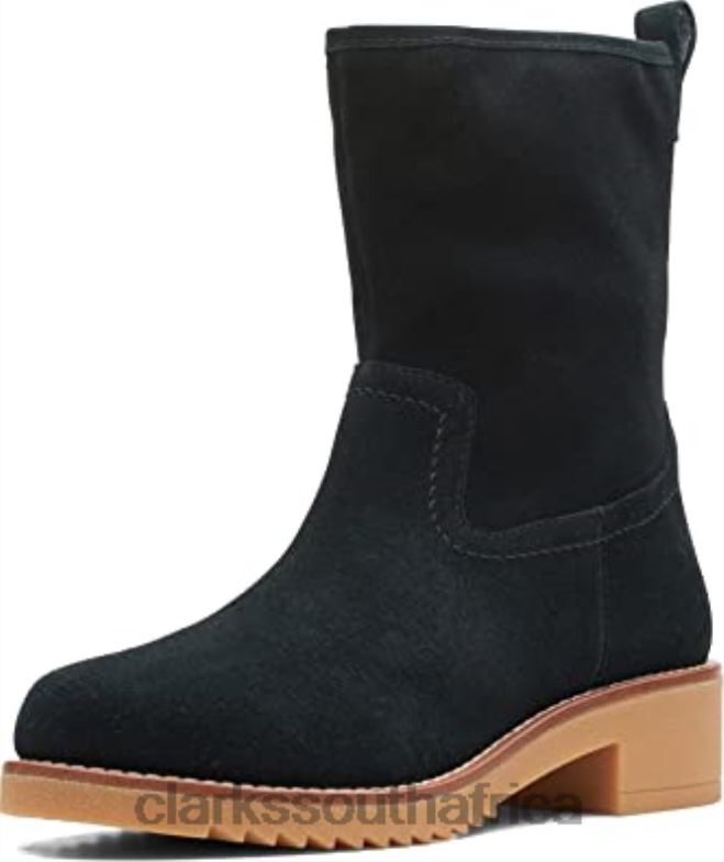 Black Suede Clarks Eden Mid Hi 840402707 Unisex Clarks Black Suede