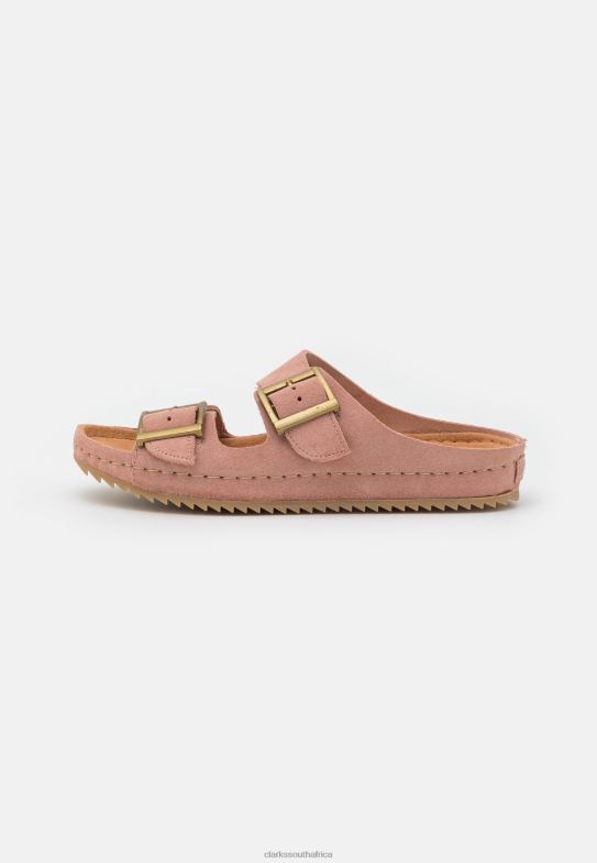 Brookleigh Sun Slippers Rose Clarks 840406950 Unisex Clarks Rose