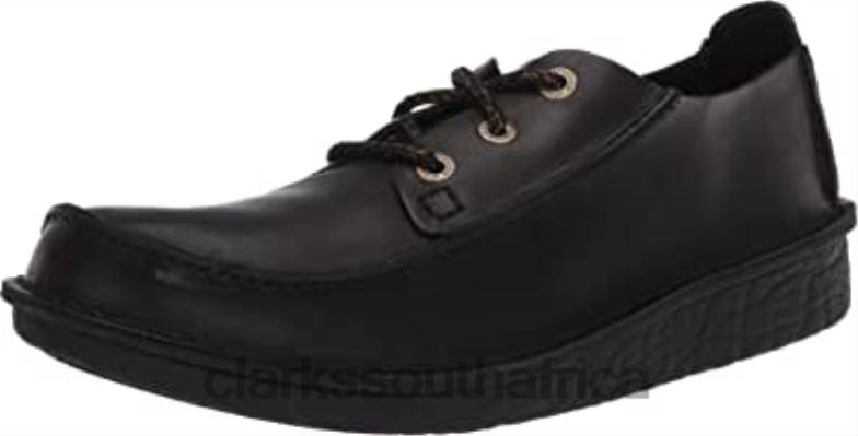 Clarks Black Leather Trek Veldt 84040281 Unisex Clarks Black Leather