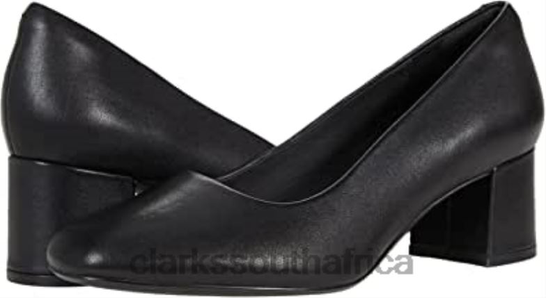 Sheer 55 Court Clarks Black Leather 840402383 Unisex Clarks Black Leather