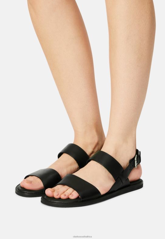 Black Clarks Karsea Strap Sandals 840406912 Unisex Clarks Black