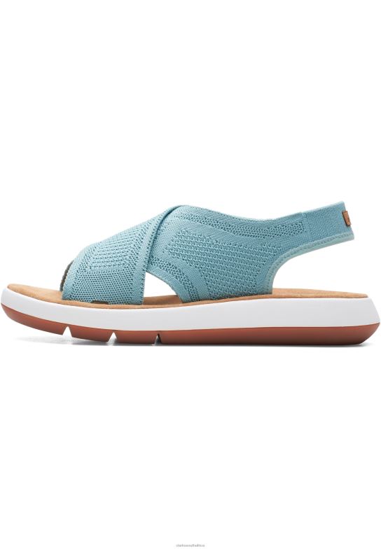 Jemsa Dash Sandals Turquoise Knit Clarks 840406910 Unisex Clarks Turquoise Knit