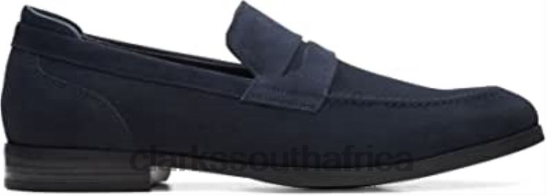 Clarks Bradish Ease Suede Shoes Navy 84040851 Unisex Clarks