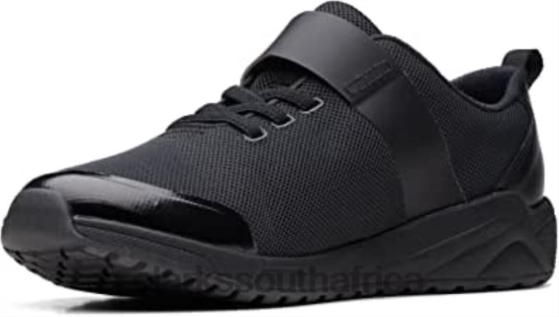 Aeon Pace Youth Textile Trainers Black Clarks 84040964 Unisex Clarks