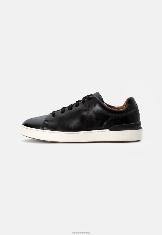 Black Clarks Court Lite Lace Trainers 840407099 Unisex Clarks Black