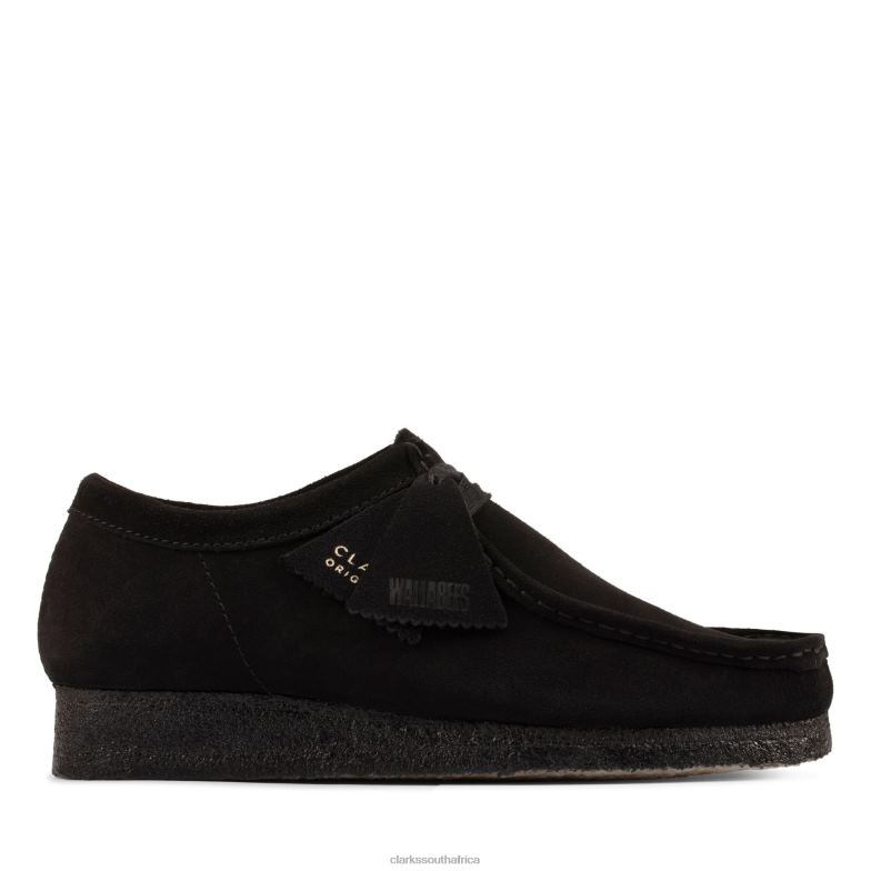 Black Suede Clarks Wallabee 840403139 Women Clarks Black Suede