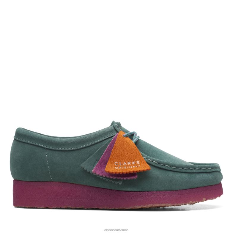 Teal Combi Clarks Wallabee 840403160 Women Clarks Teal Combi