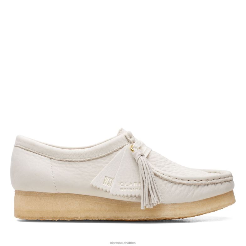 Wallabee Clarks White Leather 840403349 Women Clarks White Leather