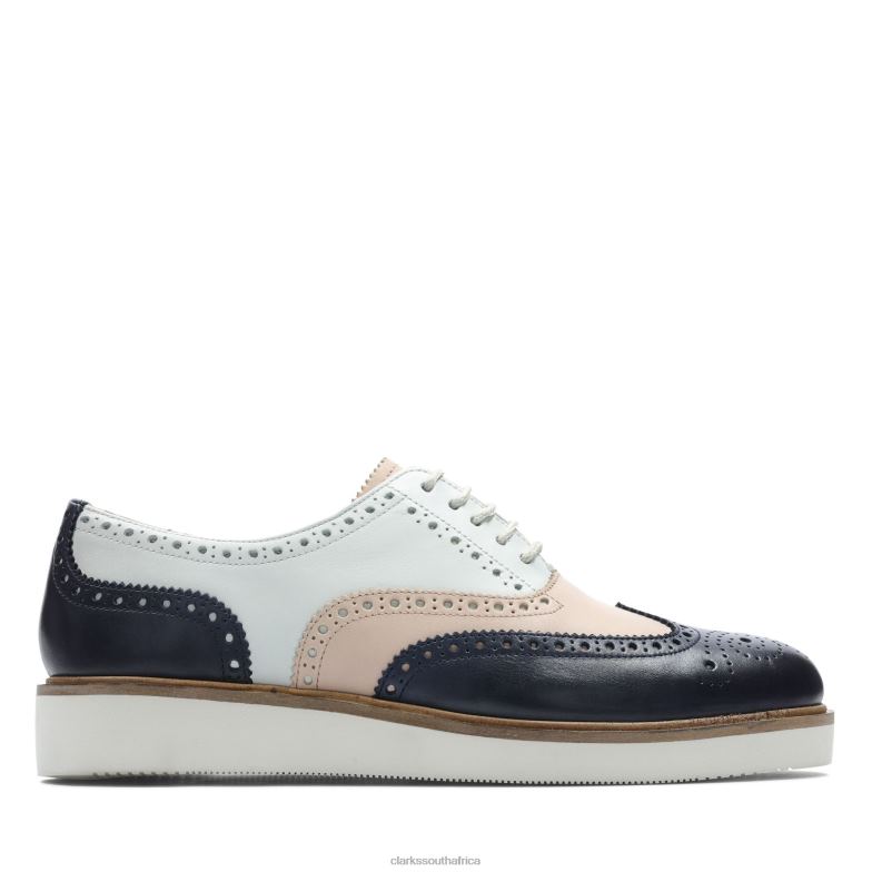 Baille Brogue Clarks Navy 840403335 Women Clarks Navy