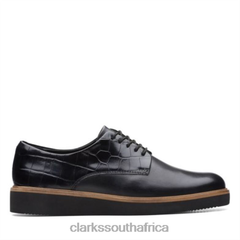 Black Combi Clarks Glickly Derby 840403867 Women Clarks Black Combi