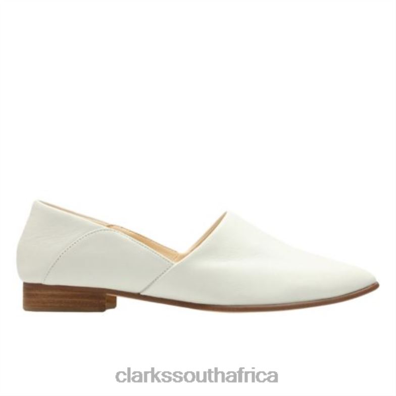 Pure Tone Clarks White Leather 840404263 Women Clarks White Leather