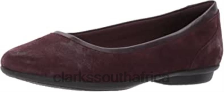 Women's Gracelmara Flat Aubergine Clarks 840401318 Women Clarks Aubergine