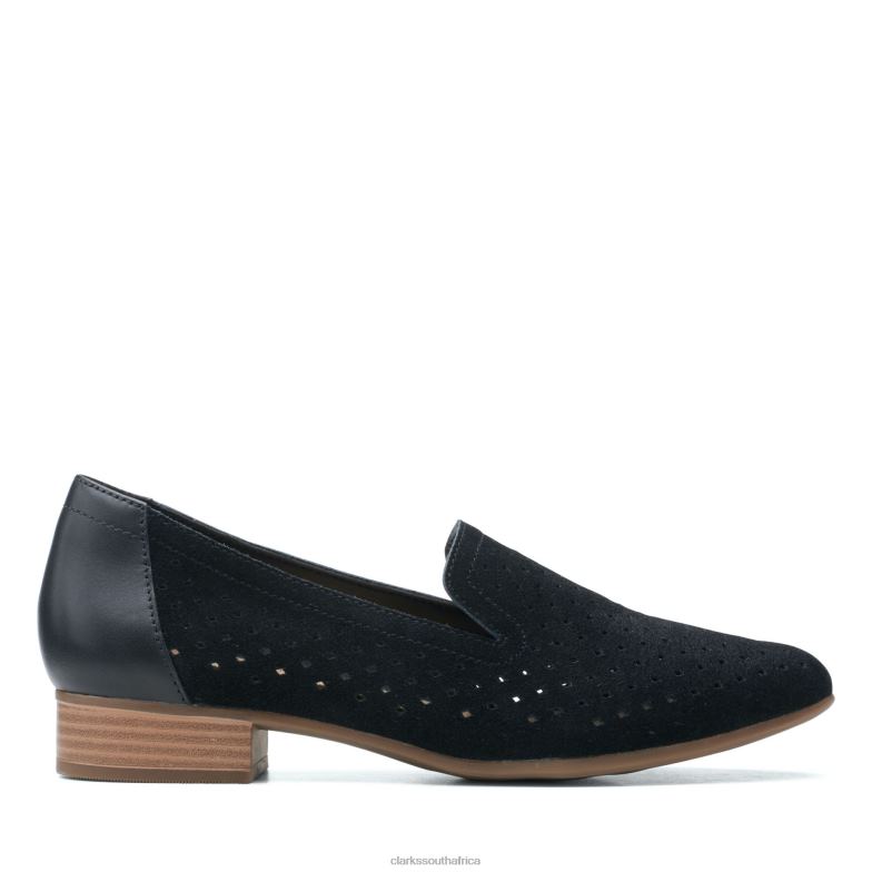 Clarks Black Suede Juliet Hayes 840403281 Women Clarks Black Suede