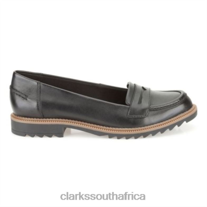 Black Leather Griff Milly Clarks 840403884 Women Clarks Black Leather