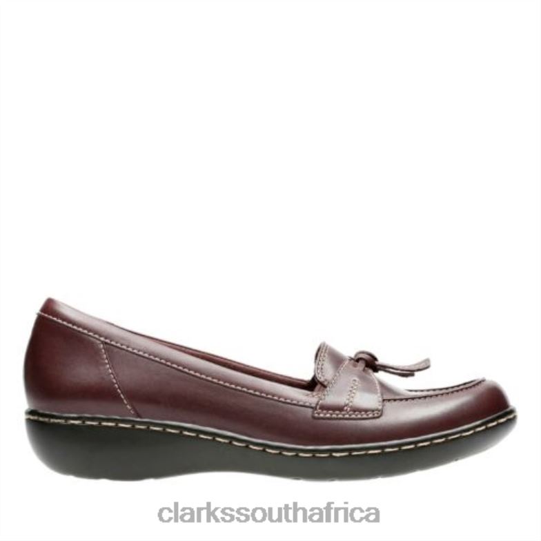 Clarks Burgundy Leather Ashland Bubble 840403985 Women Clarks Burgundy Leather