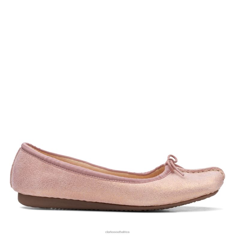 Clarks Freckle Ice Pink Metalic 840403130 Women Clarks Pink Metalic