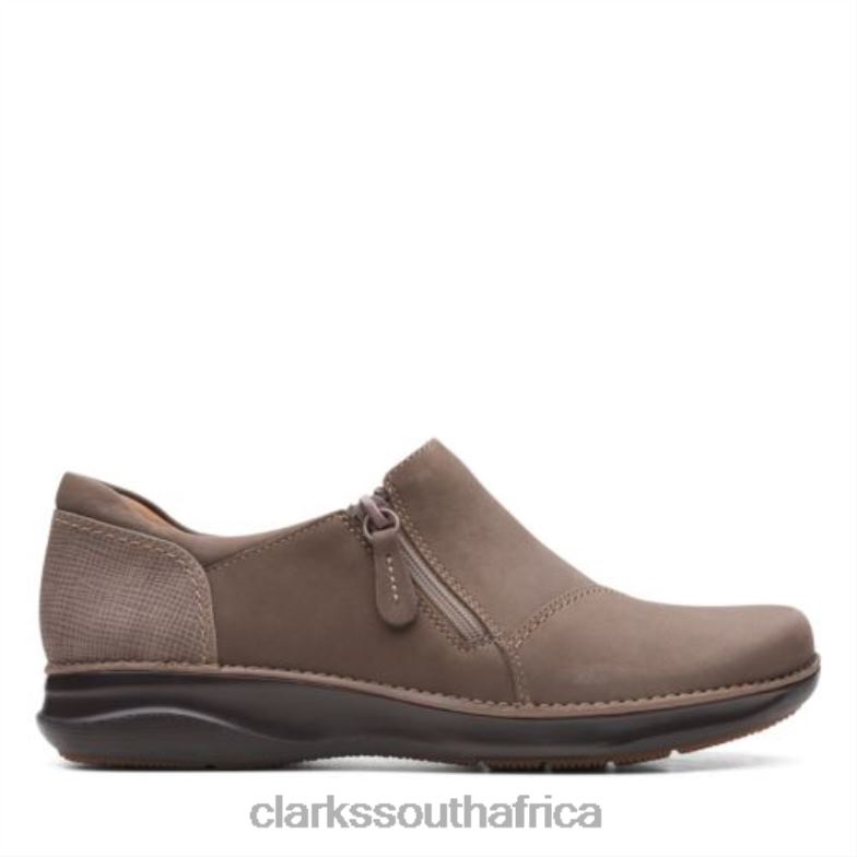 Clarks Taupe Nubuck Appley Zip 840403897 Women Clarks Taupe Nubuck