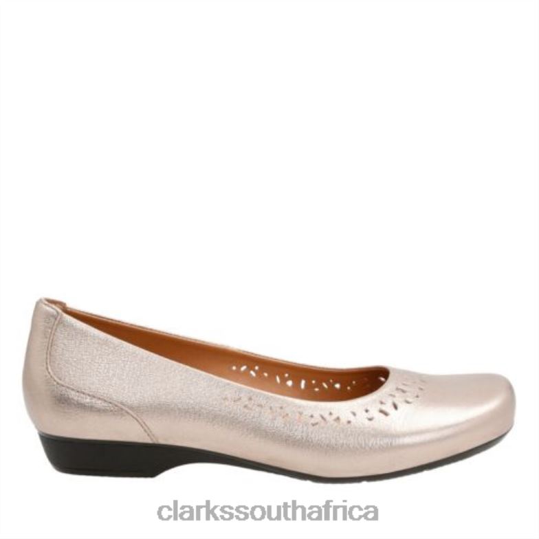 Gold Metallic Clarks Blanche Garryn 840403984 Women Clarks Gold Metallic