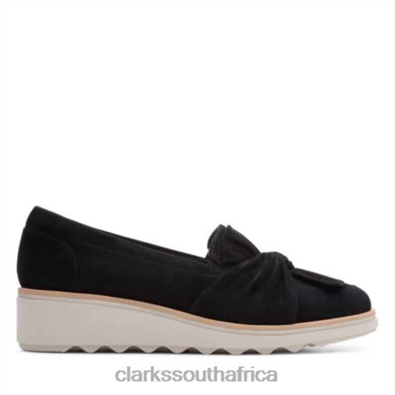 Sharon Dasher Black Suede Clarks 840403878 Women Clarks Black Suede