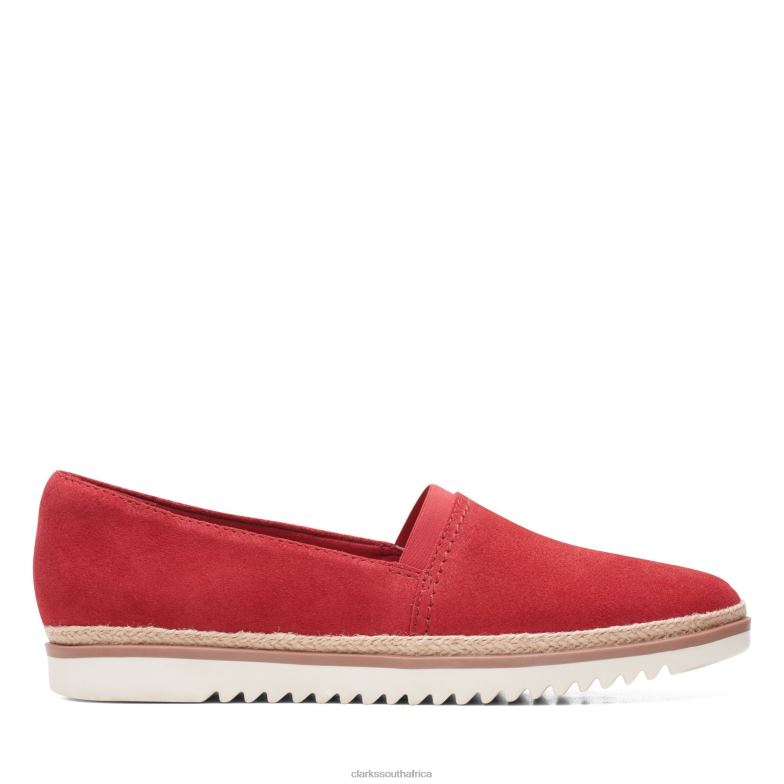 Red Suede Clarks Serena Paige 840403216 Women Clarks Red Suede